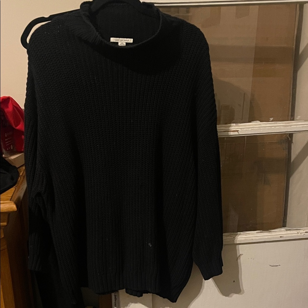 American Eagle Outfitters Black Cowl Neck Sweater